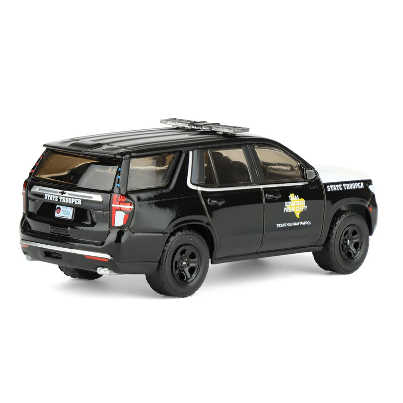 1/64 2024 Chevrolet Tahoe Police Pursuit Vehicle, Texas Highway Patrol, Hobby Exclusive Hot Pursuit