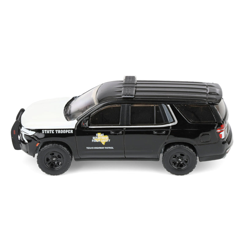 1/64 2024 Chevrolet Tahoe Police Pursuit Vehicle, Texas Highway Patrol, Hobby Exclusive Hot Pursuit