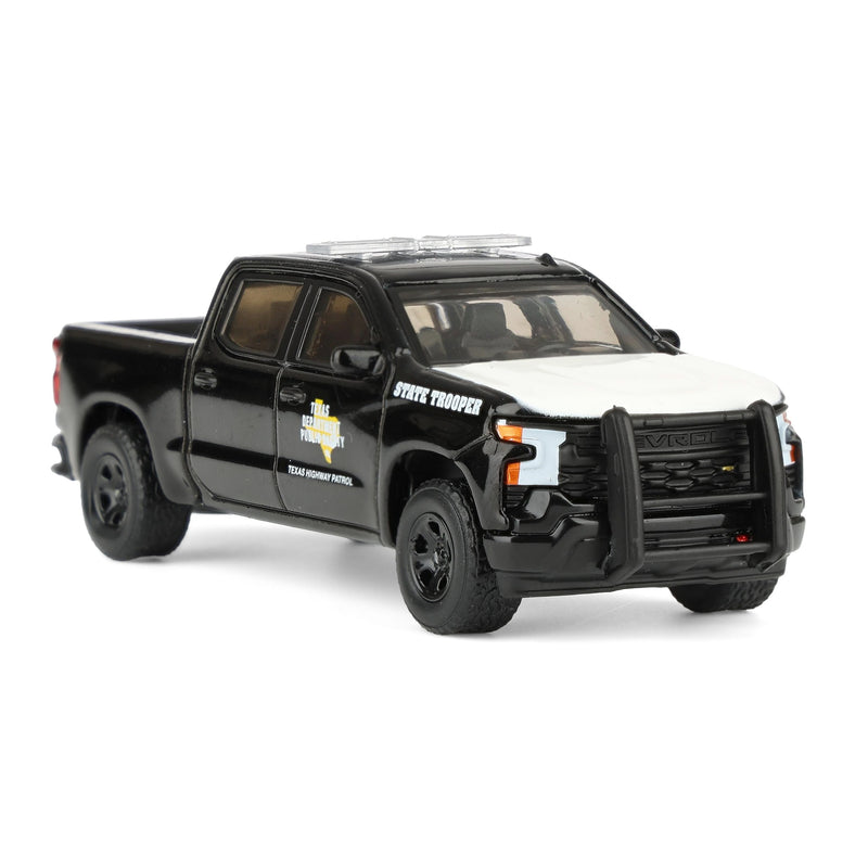 1/64 2023 Chevrolet Silverado Police Pickup Truck, Texas Department of Public Safety, Hobby Exclusive Hot Pursuit