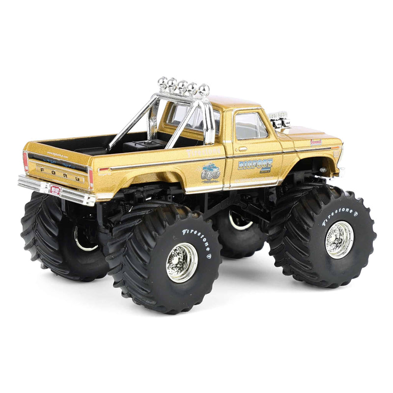 (B&D)1/64 1974 Ford F-250 Monster Truck, Gold Metallic, Hobby Exclusive Bigfoot #1 50th Anniversary - Damaged Box