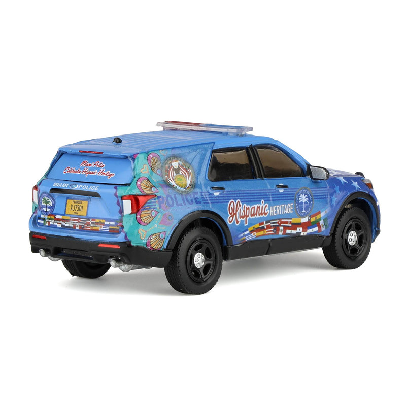 1/64 2022 Ford Police Interceptor Utility, Miami Police Department Hispanic Heritage Deco , Hobby Exclusive by GreenLight Collectibles