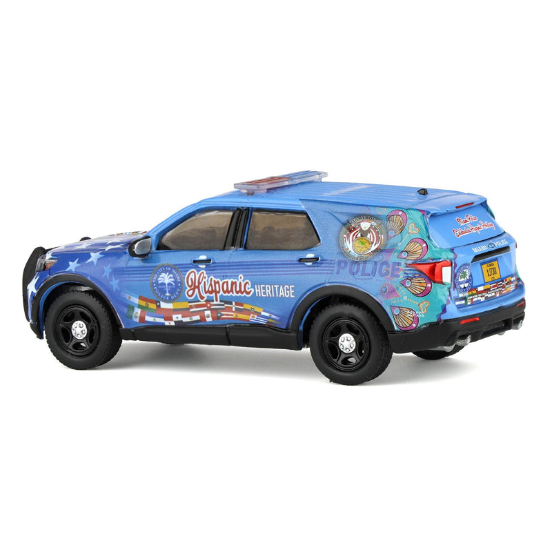 1/64 2022 Ford Police Interceptor Utility, Miami Police Department Hispanic Heritage Deco , Hobby Exclusive by GreenLight Collectibles