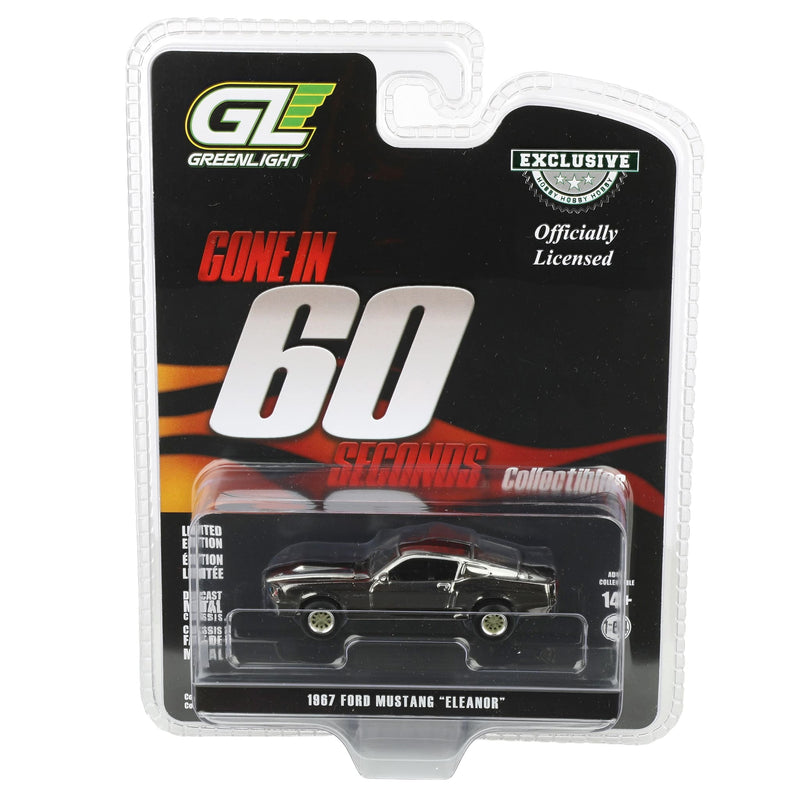 1/64 1967 Ford Mustang "Eleanor", Silver Chrome Edition, Gone in Sixty Seconds (2000), Hobby Exclusive