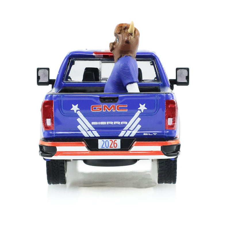 1/64 2022 GMC Sierra 3500 HD USA Tribute with Bison Figurine International Soccer Celebration 26, Hobby Exclusive by GreenLight Collectibles