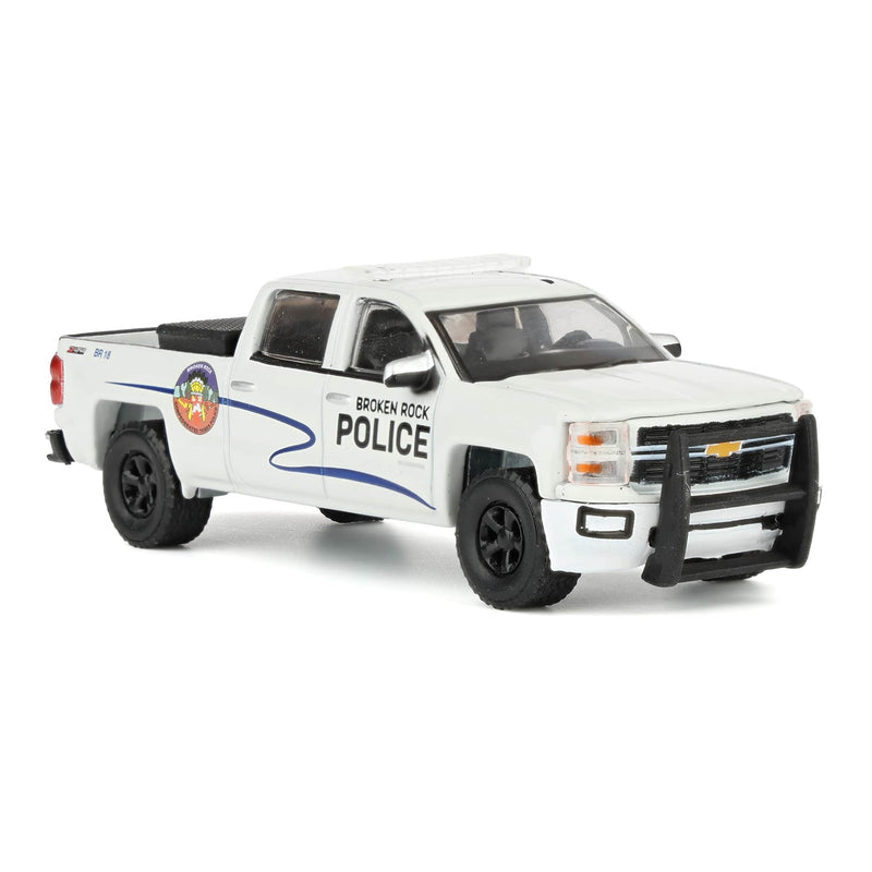 1/64 2014 Chevrolet Silverado Emergency Vehicle, Yellowstone Broken Rock Tribal Reservation Police, Dealer Exclusive by GreenLight Collectibles, Hollywood Series