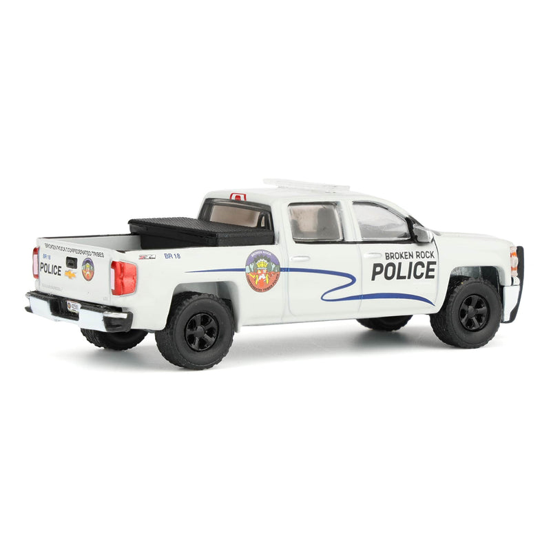 1/64 2014 Chevrolet Silverado Emergency Vehicle, Yellowstone Broken Rock Tribal Reservation Police, Dealer Exclusive by GreenLight Collectibles, Hollywood Series