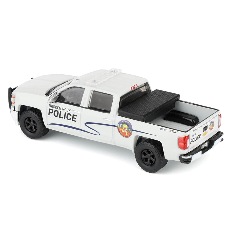 1/64 2014 Chevrolet Silverado Emergency Vehicle, Yellowstone Broken Rock Tribal Reservation Police, Dealer Exclusive by GreenLight Collectibles, Hollywood Series