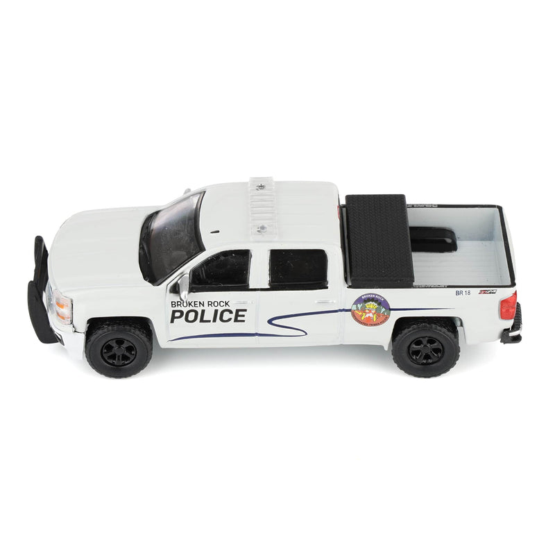 1/64 2014 Chevrolet Silverado Emergency Vehicle, Yellowstone Broken Rock Tribal Reservation Police, Dealer Exclusive by GreenLight Collectibles, Hollywood Series