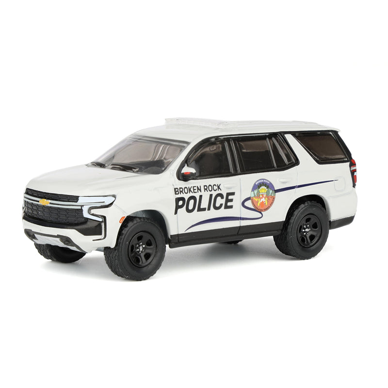 1/64 2021 Chevrolet Tahoe Emergency Vehicle, Yellowstone Broken Rock Tribal Reservation Police, Dealer Exclusive by GreenLight Collectibles, Hollywood Series
