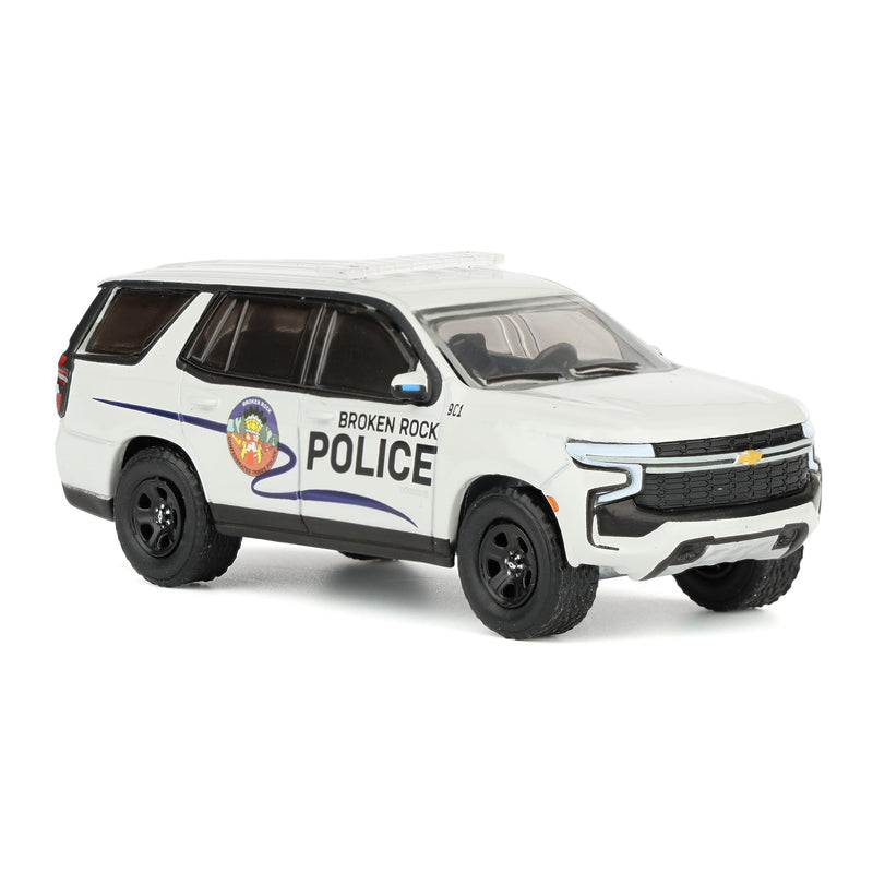 1/64 2021 Chevrolet Tahoe Emergency Vehicle, Yellowstone Broken Rock Tribal Reservation Police, Dealer Exclusive by GreenLight Collectibles, Hollywood Series