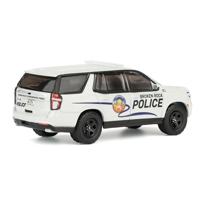 1/64 2021 Chevrolet Tahoe Emergency Vehicle, Yellowstone Broken Rock Tribal Reservation Police, Dealer Exclusive by GreenLight Collectibles, Hollywood Series