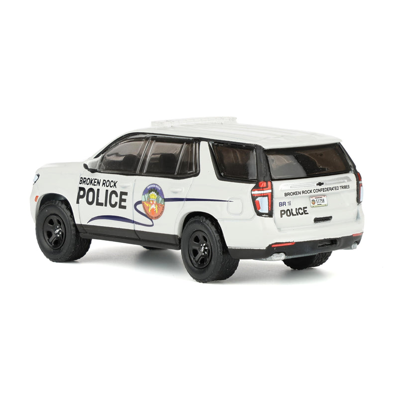 1/64 2021 Chevrolet Tahoe Emergency Vehicle, Yellowstone Broken Rock Tribal Reservation Police, Dealer Exclusive by GreenLight Collectibles, Hollywood Series