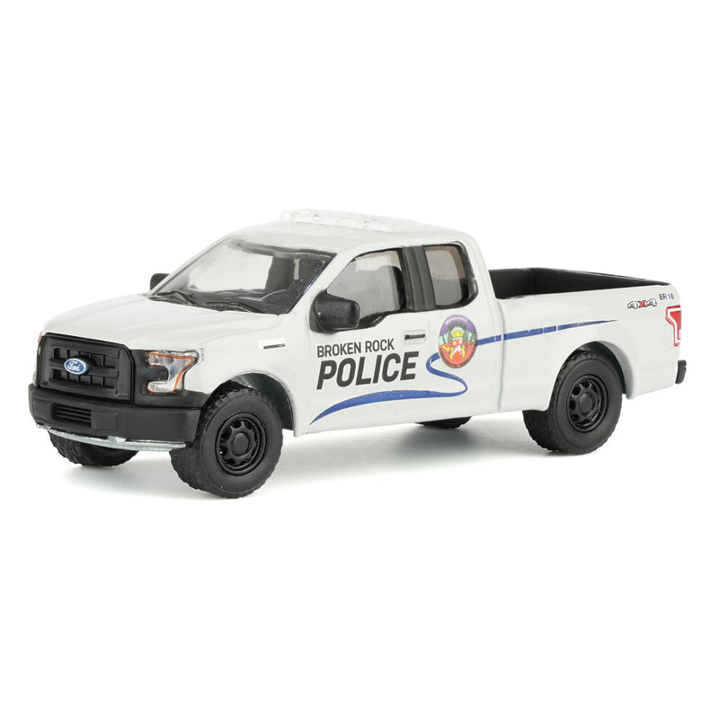 1/64 2017 Ford F-150 Emergency Vehicle, Yellowstone Broken Rock Tribal Reservation Police, Dealer Exclusive by GreenLight Collectibles, Hollywood Series