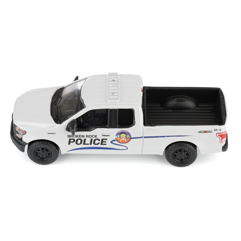 1/64 2017 Ford F-150 Emergency Vehicle, Yellowstone Broken Rock Tribal Reservation Police, Dealer Exclusive by GreenLight Collectibles, Hollywood Series