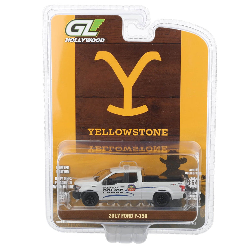 1/64 2017 Ford F-150 Emergency Vehicle, Yellowstone Broken Rock Tribal Reservation Police, Dealer Exclusive by GreenLight Collectibles, Hollywood Series