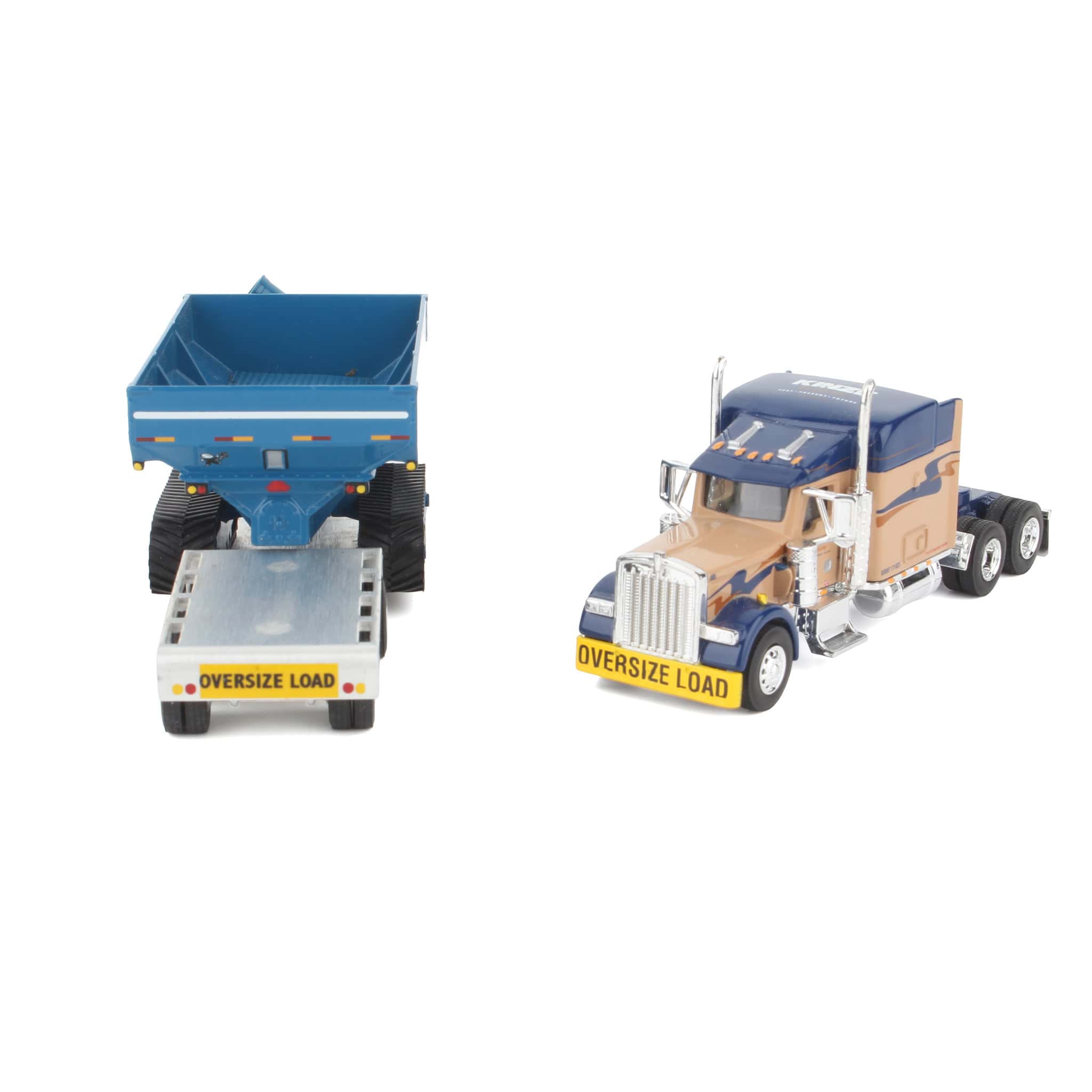 1/64 LE Kinze Vision Kenworth W900 Semi Truck with 1050 Harvest