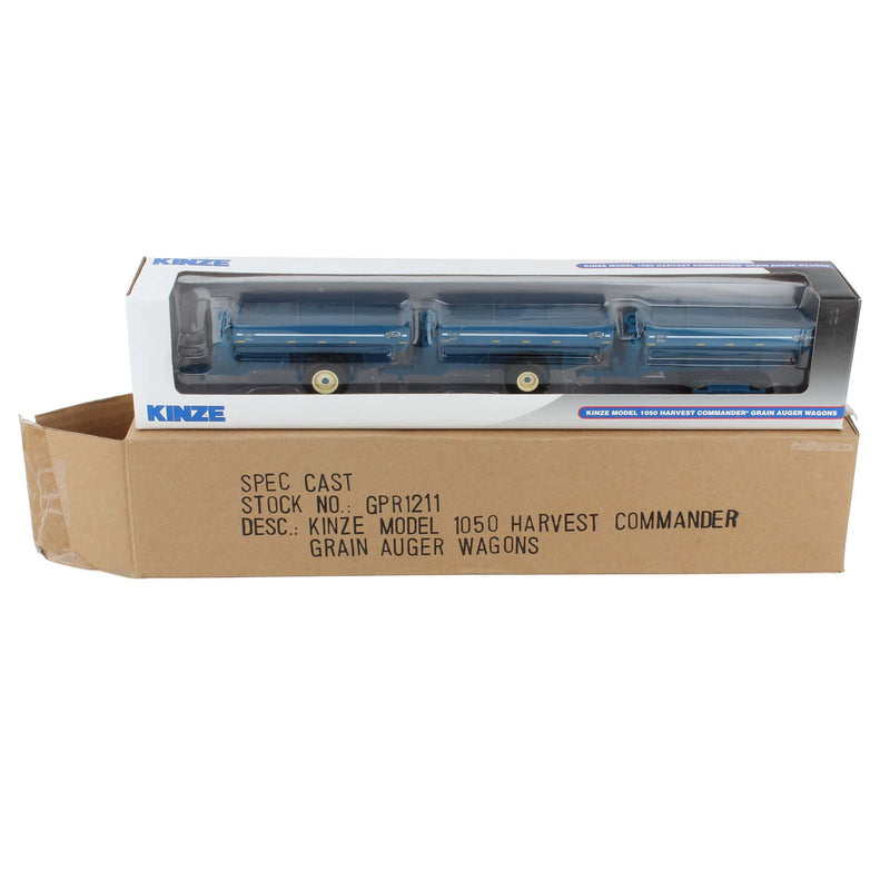 1/64 Kinze 3 Piece 1050 Harvest Commander Grain Wagons Serial Numbered LE Set by SpecCast