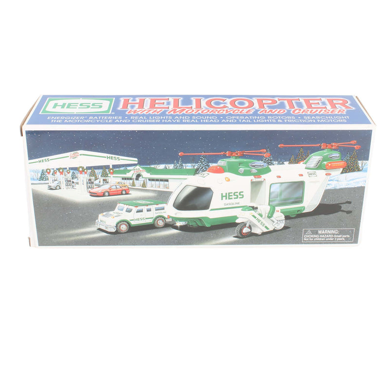 Hess Cargo Helicopter with Motorcycle and Cruiser, 2001 Edition