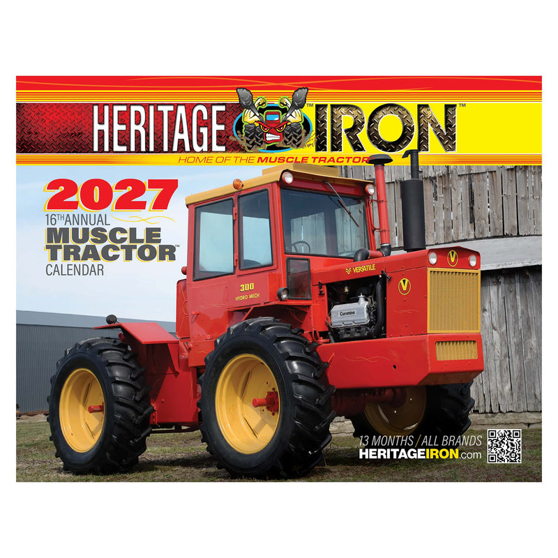 2027 Heritage Iron Muscle Tractor 13 Month Wall Calendar