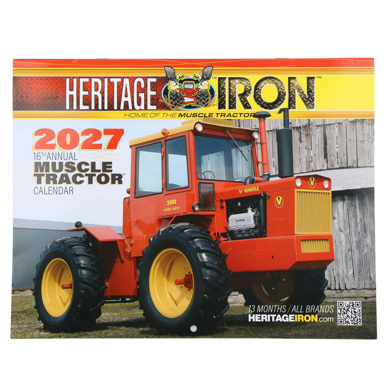 2027 Heritage Iron Muscle Tractor 13 Month Wall Calendar