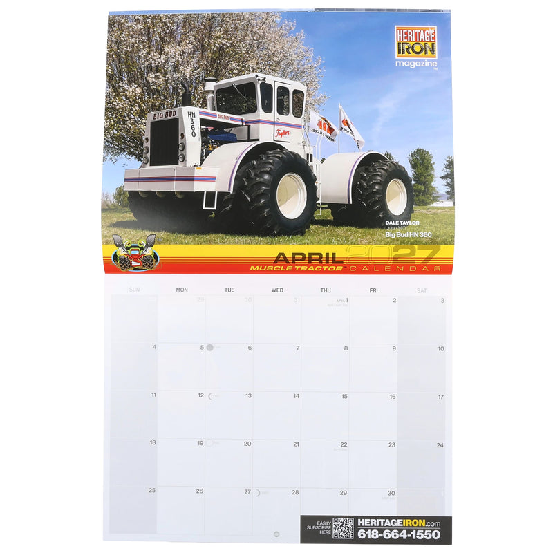 2027 Heritage Iron Muscle Tractor 13 Month Wall Calendar