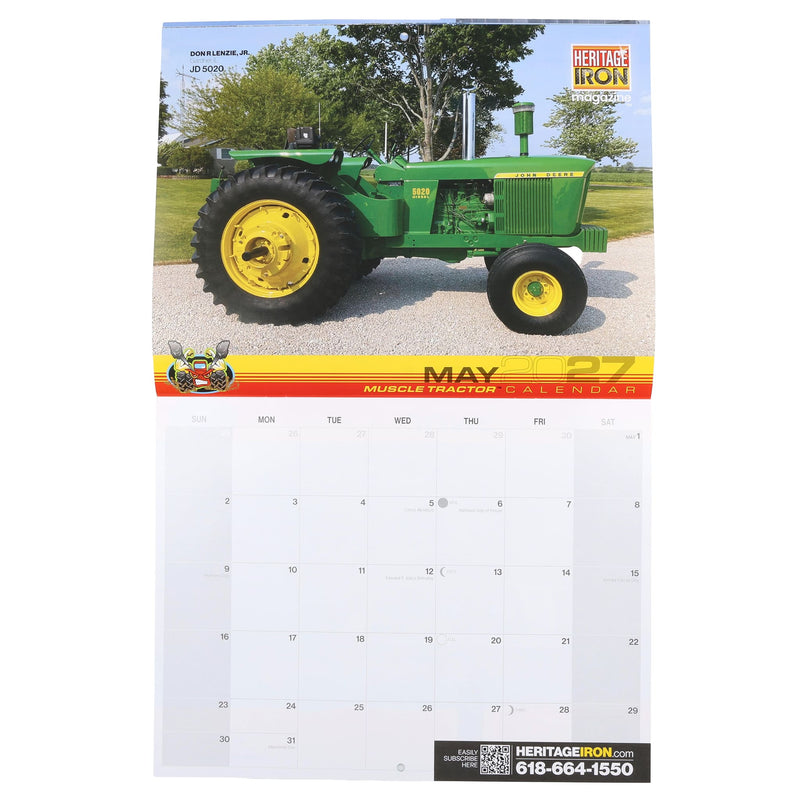 2027 Heritage Iron Muscle Tractor 13 Month Wall Calendar