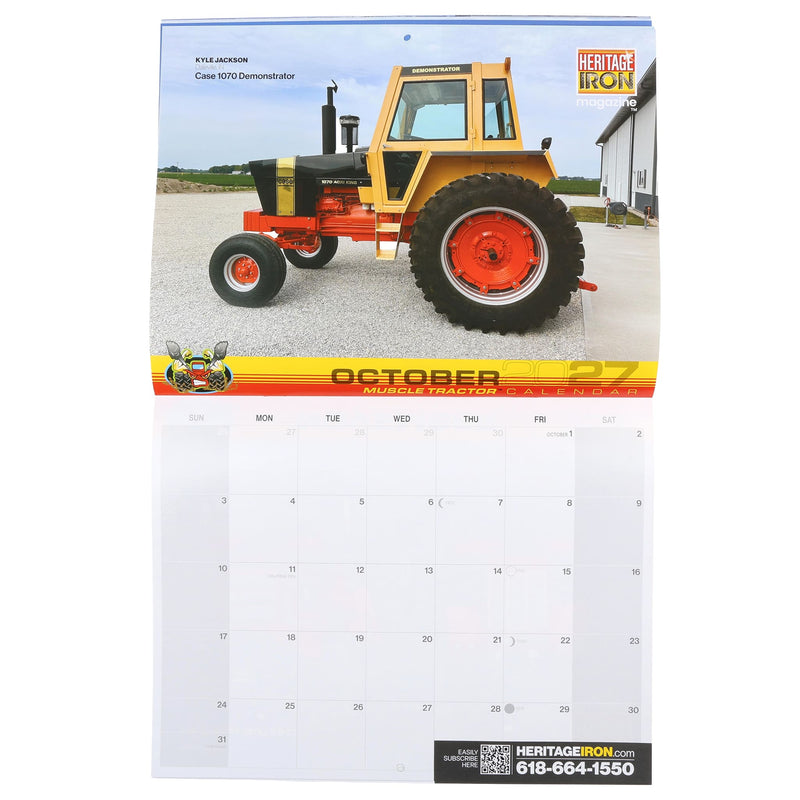 2027 Heritage Iron Muscle Tractor 13 Month Wall Calendar