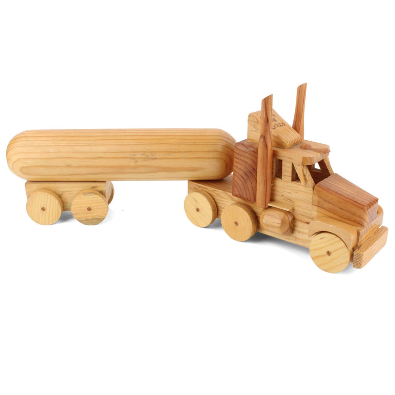 Hand Made Wood Tanker Truck Chiada de Corzo Mexico