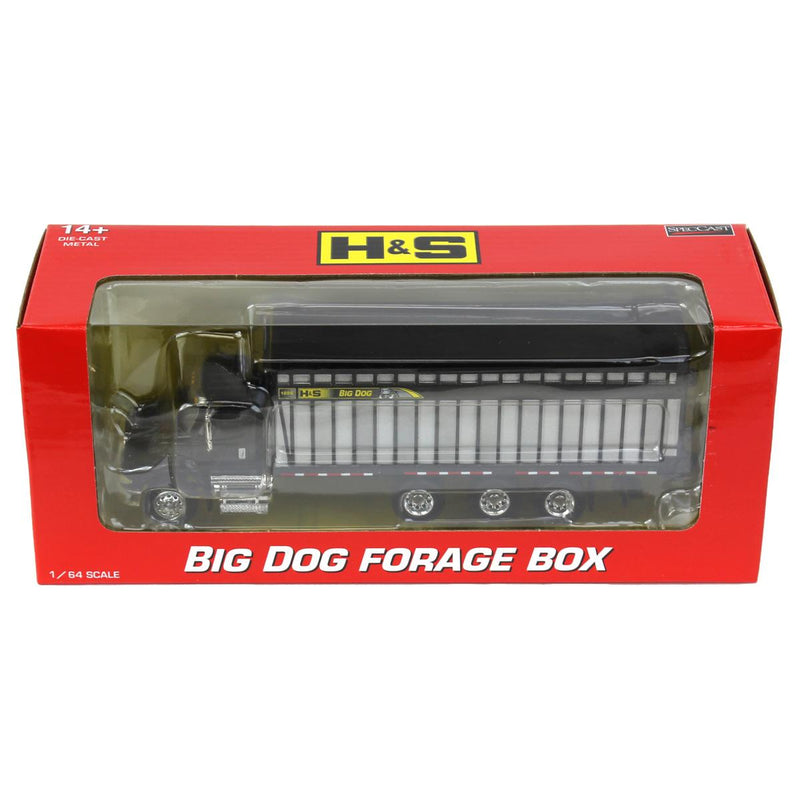 (B&D) 1/64 Black International 8600 Truck with H&S Big Dog 1226 Forage Box by SpecCast - Damaged Box