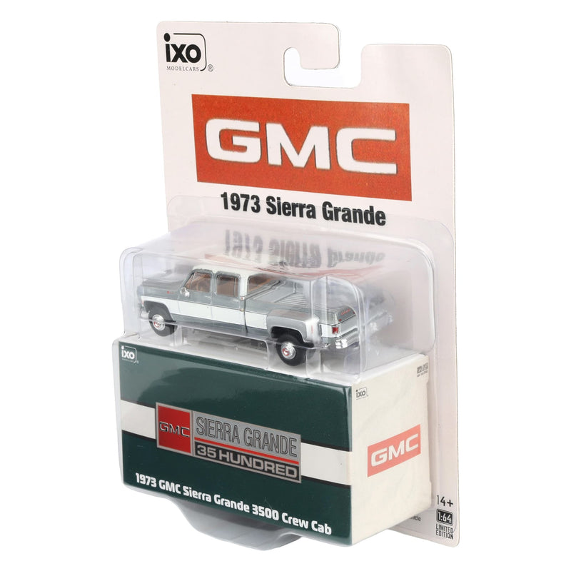 Raw Chase Unit ~ 1/64 1973 GMC Sierra Grande 3500 Crew Cab Dually, Limited Edition IXO Models
