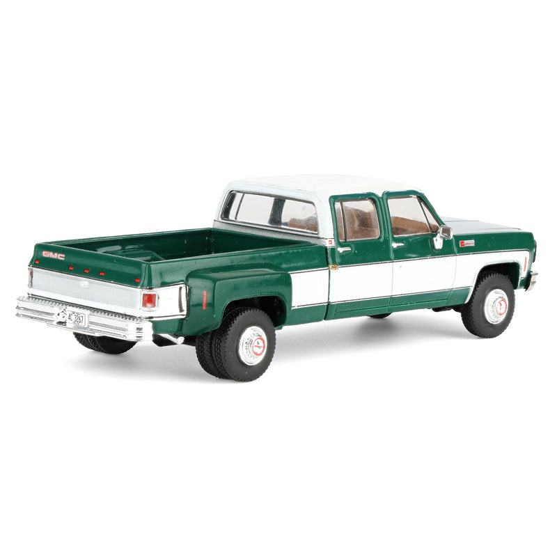 1/64 1973 GMC Sierra Grande 3500 Crew Cab Dually, Green & White, Limited Edition IXO Models