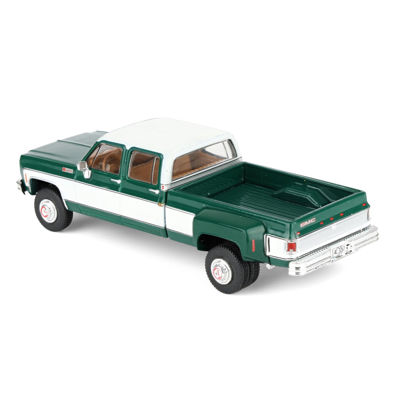 1/64 1973 GMC Sierra Grande 3500 Crew Cab Dually, Green & White, Limited Edition IXO Models