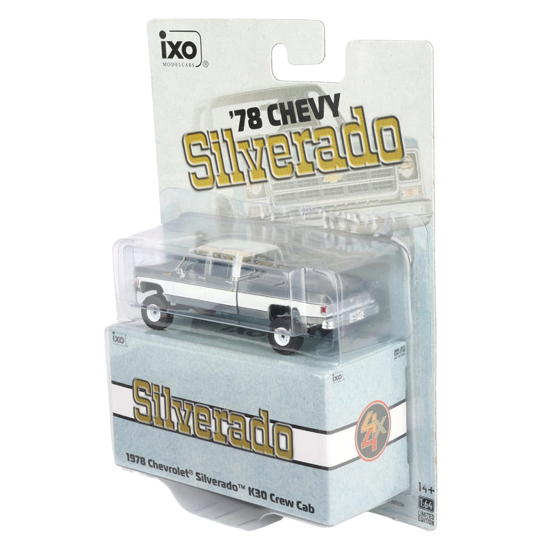 Raw Chase Unit ~ 1/64 Lifted 1978 Chevrolet Silverado K30 Crew Cab Fleetside, Limited Edition IXO Models