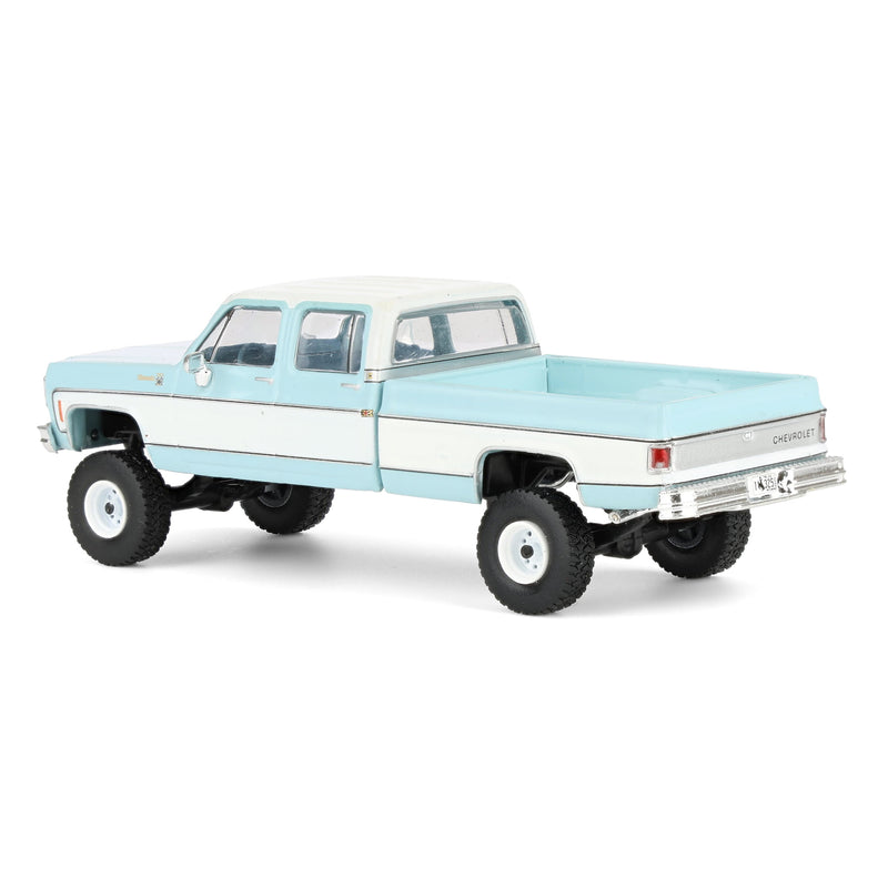 1/64 Lifted 1978 Chevrolet Silverado K30 Crew Cab Fleetside, Blue & White, Limited Edition IXO Models