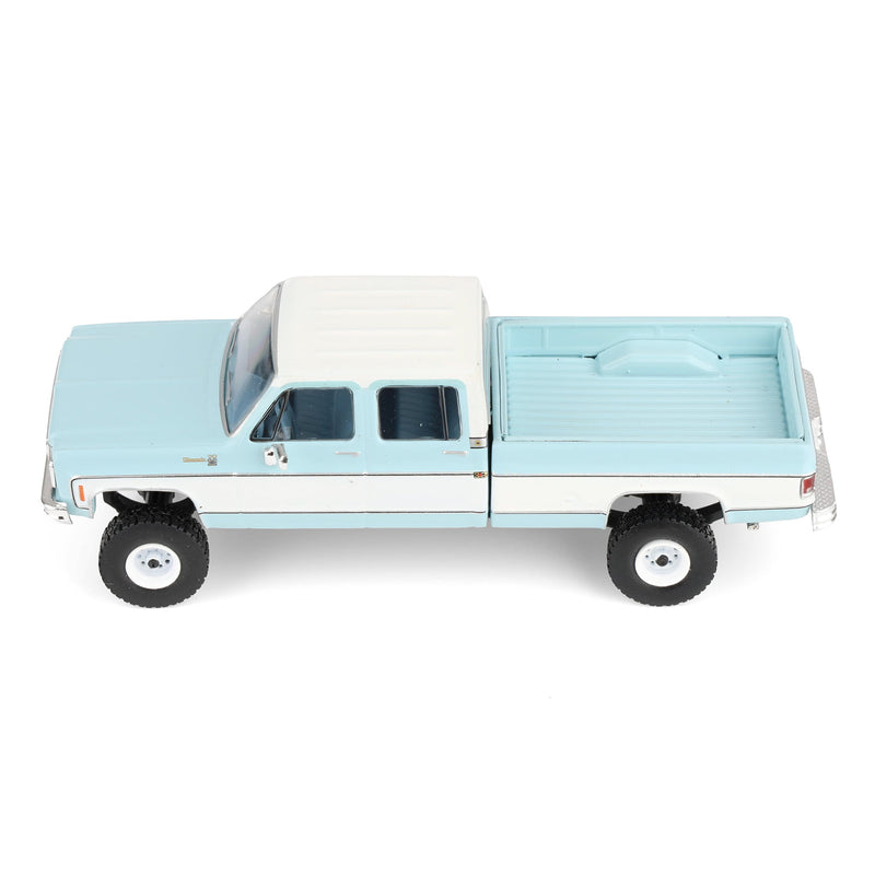 1/64 Lifted 1978 Chevrolet Silverado K30 Crew Cab Fleetside, Blue & White, Limited Edition IXO Models