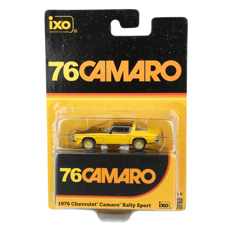 1/64 1976 Chevrolet Camaro Rally Sport Bright Yellow and Black by IXO America