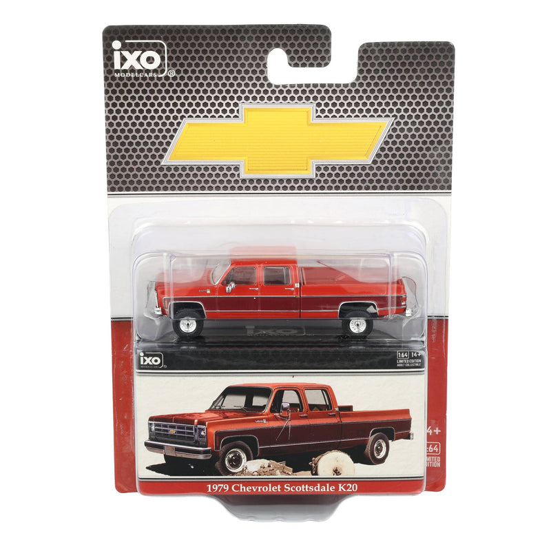 1/64 1979 Chevrolet Scottsdale K20 Carmine Red and Dark Carmine Red by IXO America