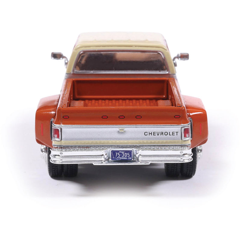 1/64 1975 Chevrolet K30 Crew Cab Dually Grecian Bronze and Santa Fe Tan Deluxe Two-Tone by IXO America