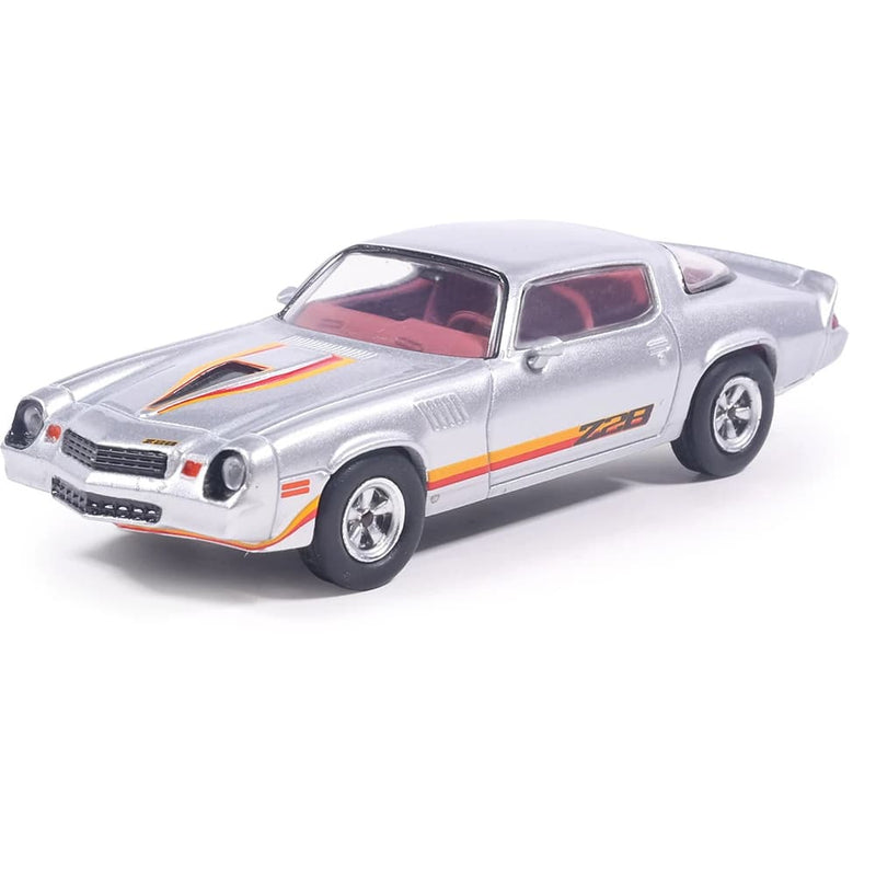 1/64 1979 Chevrolet Camaro Z28 Silver with Orange Stripes by IXO America