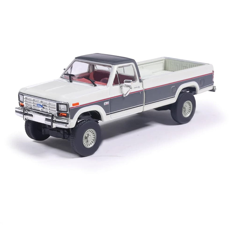 1/64 1986 Ford F-150 XLT Lariat Long Bed Styleside 4x2 Combination Tu-Tone Colonial with Dark Grey Metallic by IXO America