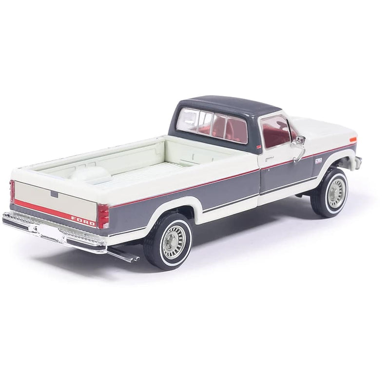 1/64 1986 Ford F-150 XLT Lariat Long Bed Styleside 4x2 Combination Tu-Tone Colonial with Dark Grey Metallic by IXO America