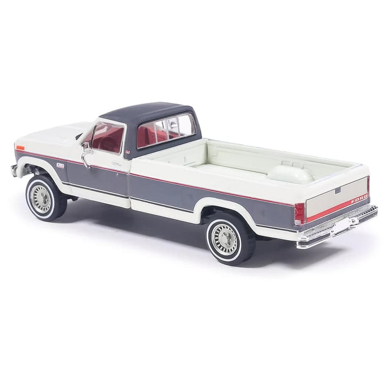 1/64 1986 Ford F-150 XLT Lariat Long Bed Styleside 4x2 Combination Tu-Tone Colonial with Dark Grey Metallic by IXO America