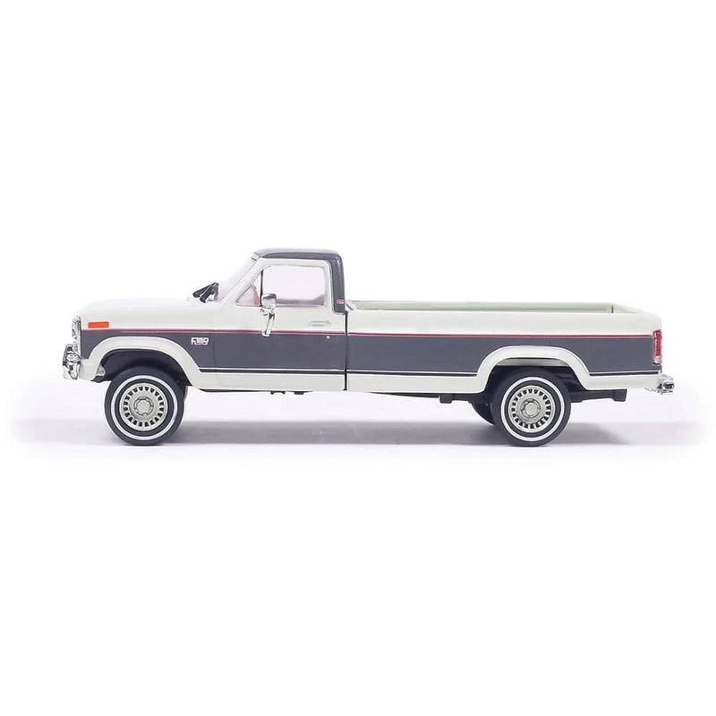 1/64 1986 Ford F-150 XLT Lariat Long Bed Styleside 4x2 Combination Tu-Tone Colonial with Dark Grey Metallic by IXO America