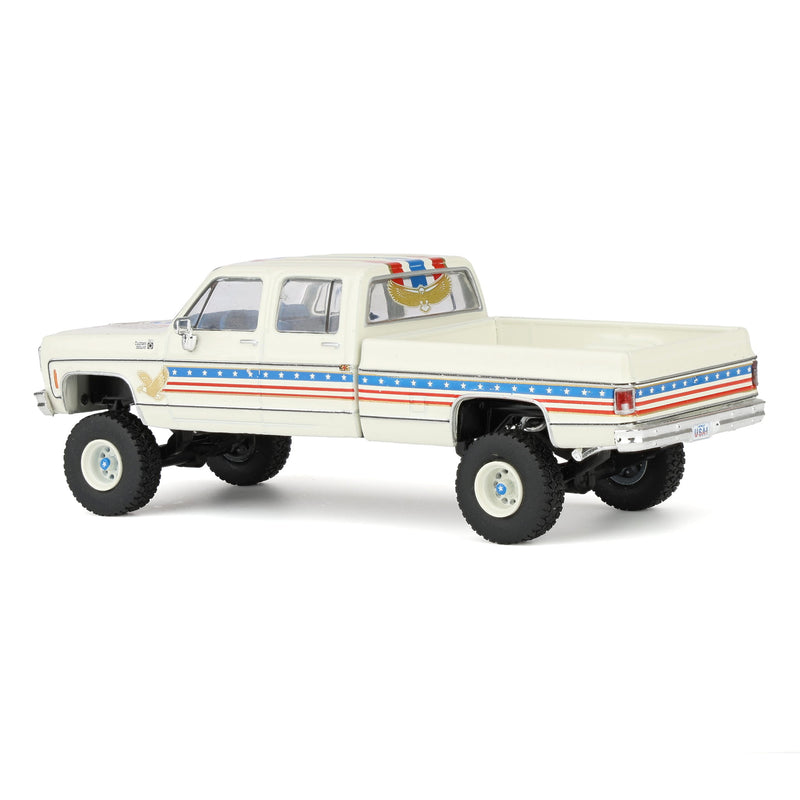 1/64 1976 Chevrolet Custom Deluxe K30 Fleetside Pickup Truck, July 4th Exclusive IXO Models