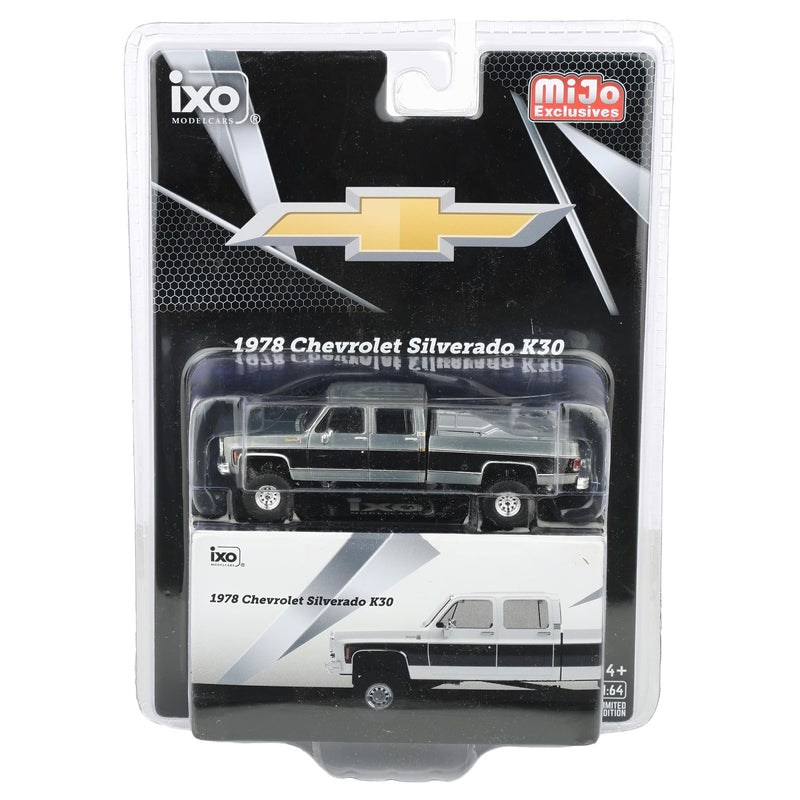 Raw Chase Unit ~ 1/64 Lifted 1978 Chevrolet Silverado K30 Crew Cab Pickup Truck by IXO Models