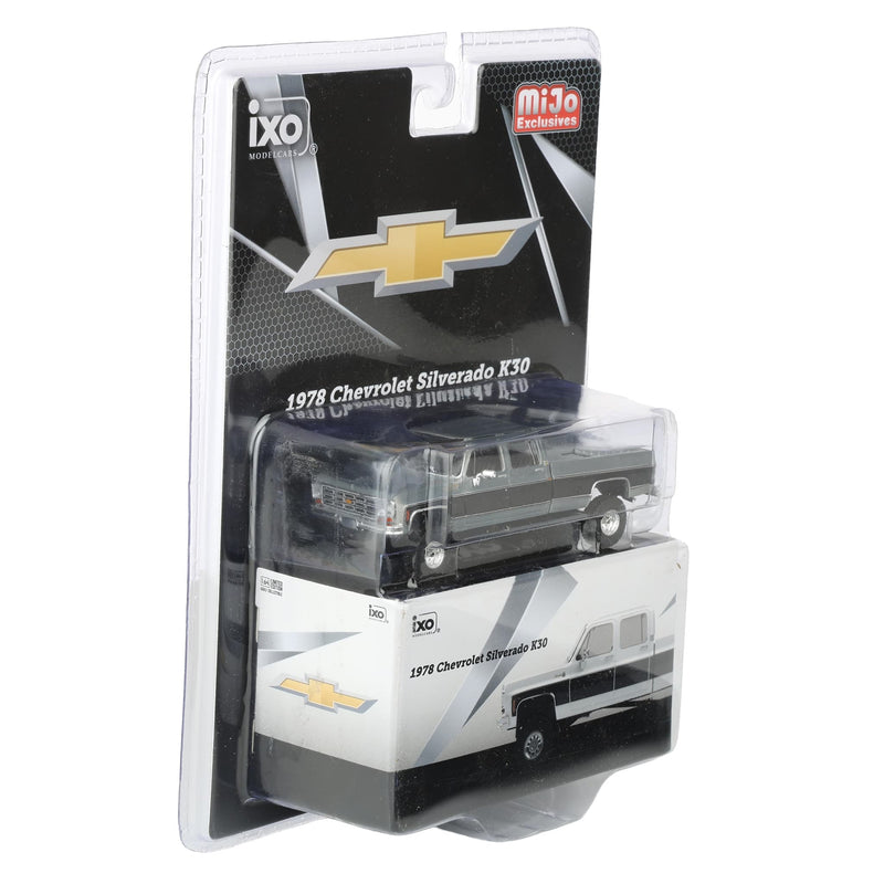 Raw Chase Unit ~ 1/64 Lifted 1978 Chevrolet Silverado K30 Crew Cab Pickup Truck by IXO Models
