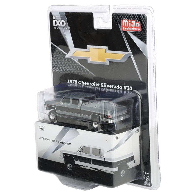 Raw Chase Unit ~ 1/64 Lifted 1978 Chevrolet Silverado K30 Crew Cab Pickup Truck by IXO Models