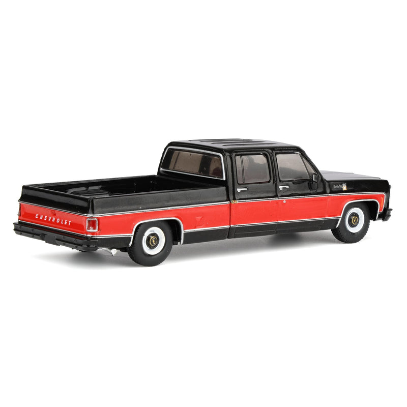 1/64 1979 Chevrolet Scottsdale C20 Crew Cab Two-Tone Pickup Truck, Black & Red by IXO Models