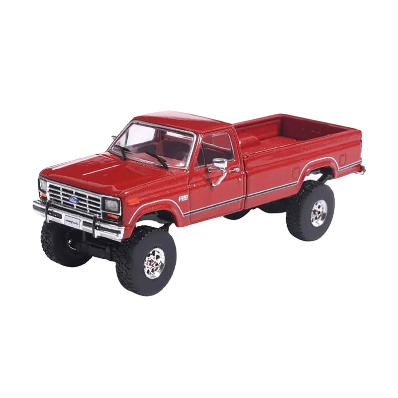 1/64 1985 Ford F-250 XLT Lariat 4x4 Long Bed Pickup Truck, Dark Canyon Red by IXO America