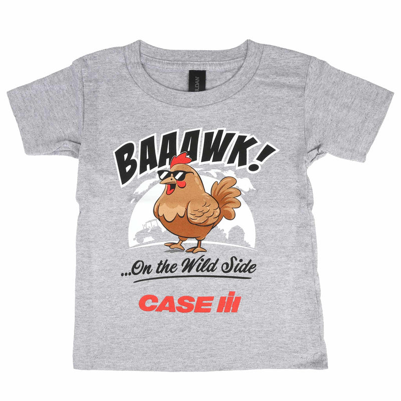 Toddler Baaawk! On the Wild Side Gray Short Sleeve T-Shirt